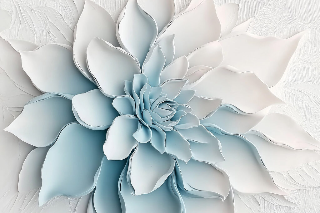 White flower made of paper