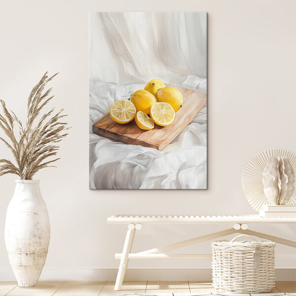 Skupina citronů na prkénku Skupina citronů na prkénku