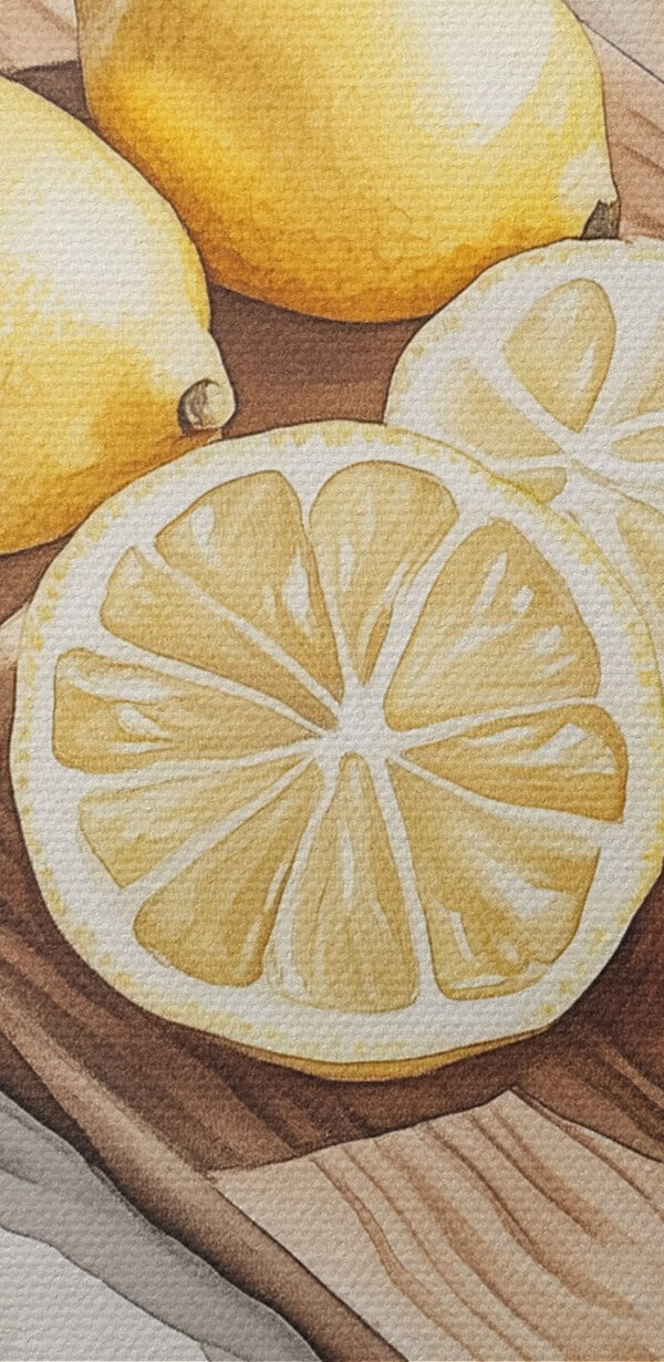 Citrony a plátky na dřevěném prkénku Citrony a plátky na dřevěném prkénku