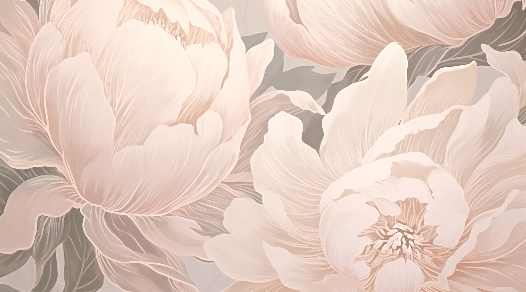 Delicate blossoms in soft hues