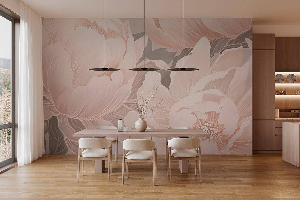 Delicate blossoms in soft hues