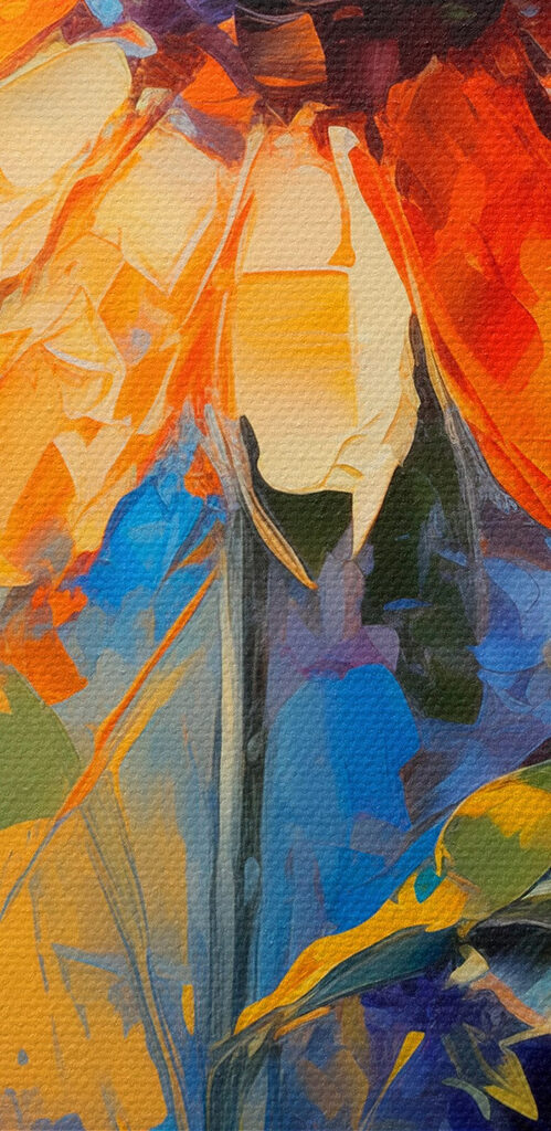 Painting of a sunflower