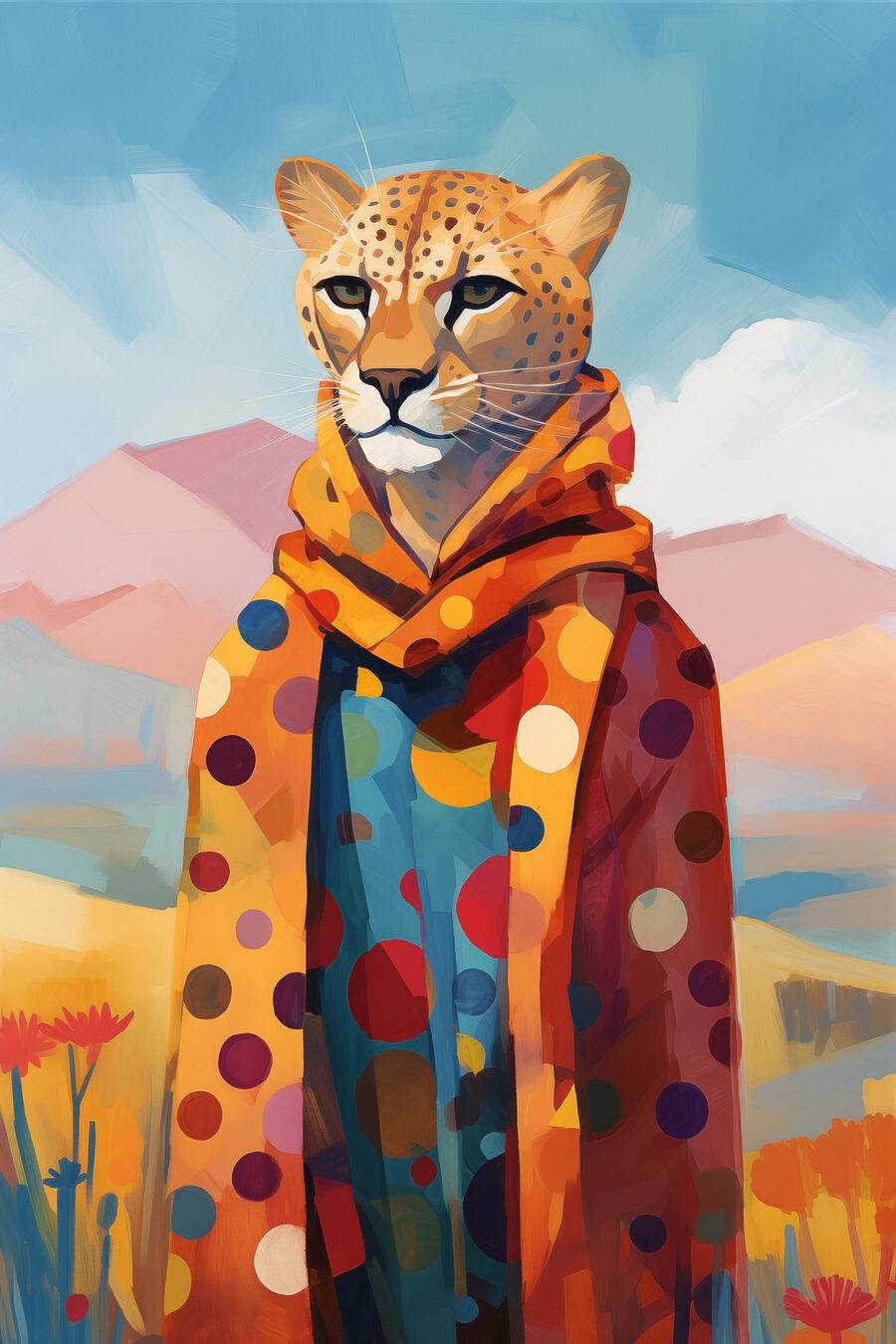 Gepard v šátku