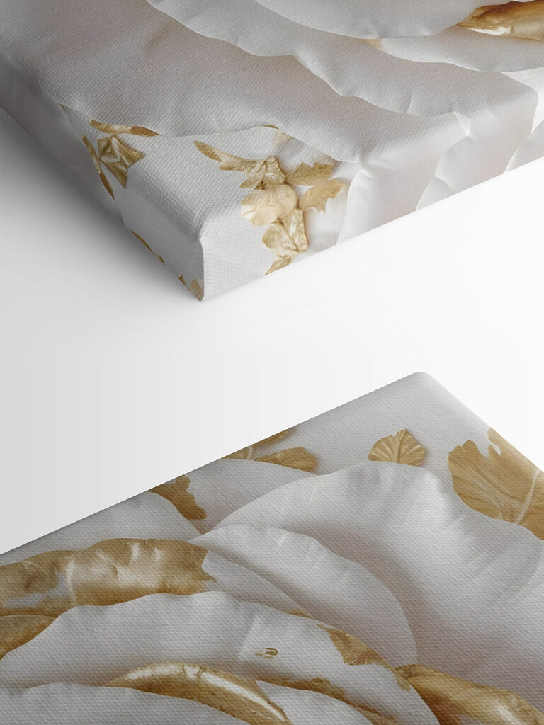 Exquisite floral artistry in white and gold