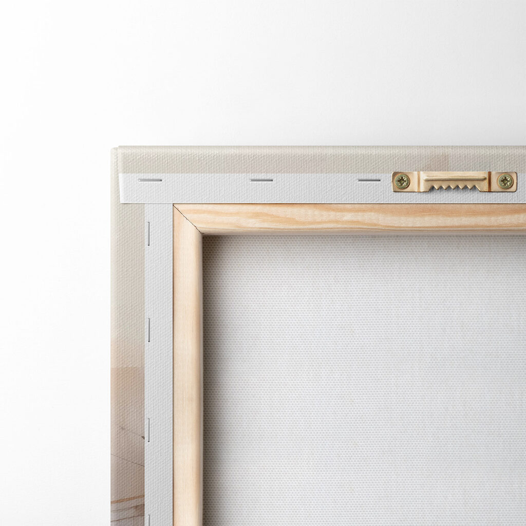 Painting of a city with a bridge over water Painting of a city with a bridge over water