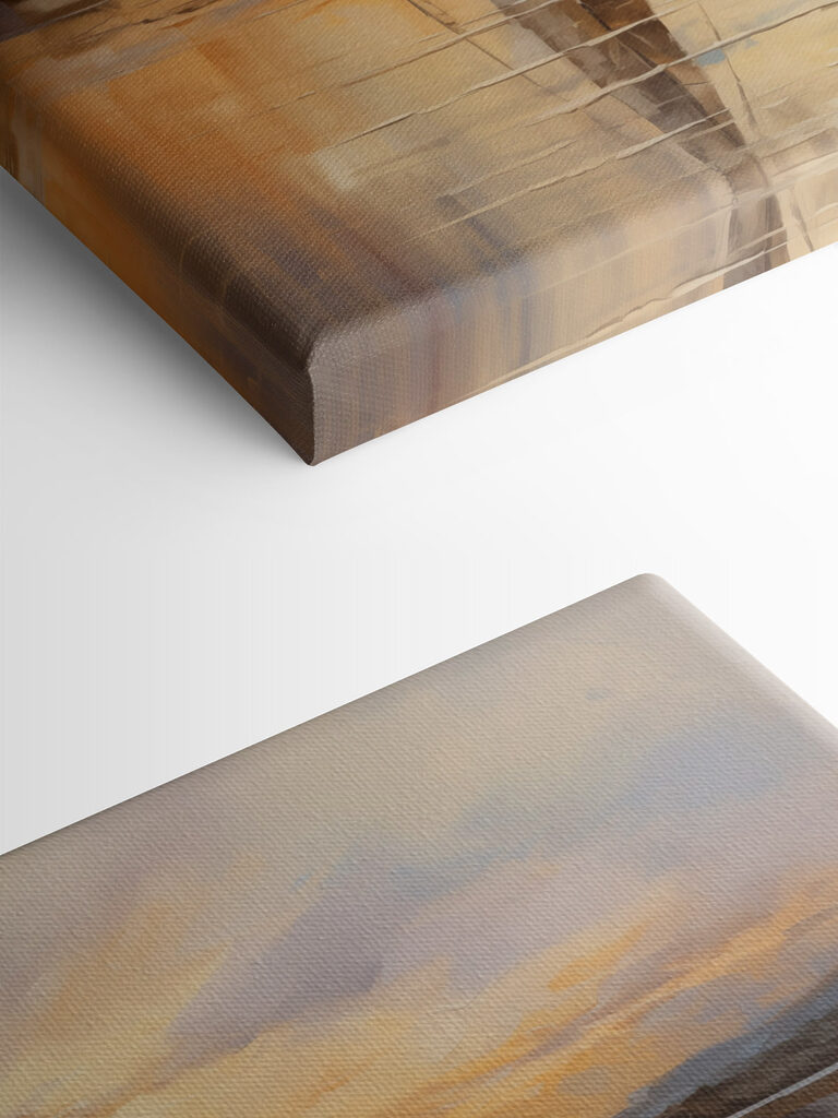 Painting of a sailboat on a calm lake