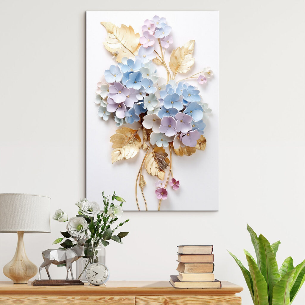 Bunch of flowers and leaves