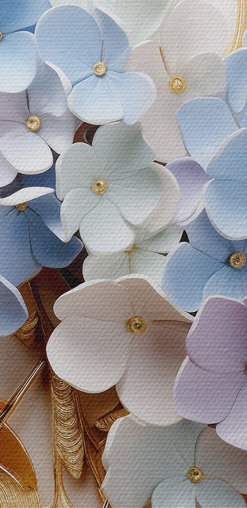 Bunch of flowers and leaves