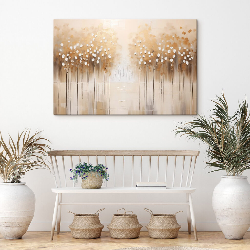 Serene trees in soft hues