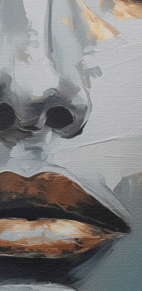 Painting of a woman's face