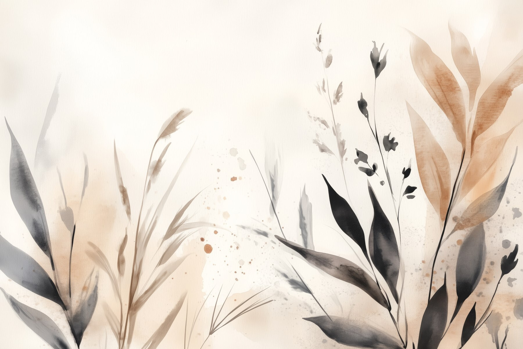 Delicate leaves in soft hues