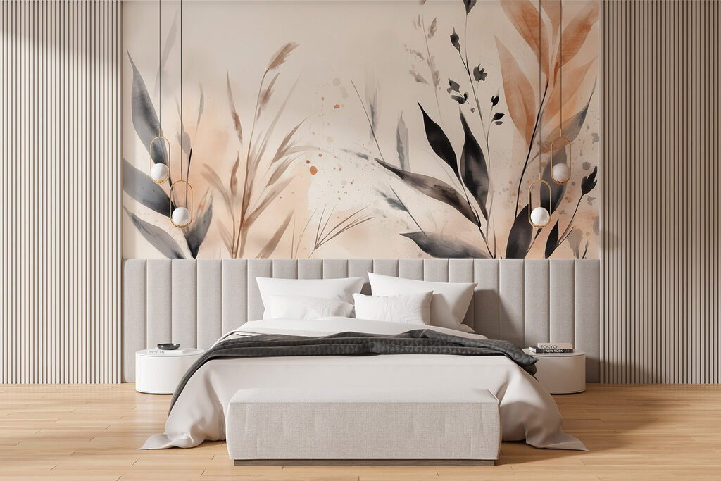 Delicate leaves in soft hues