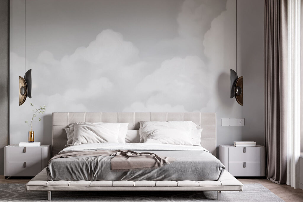 Cloudy sky with many clouds