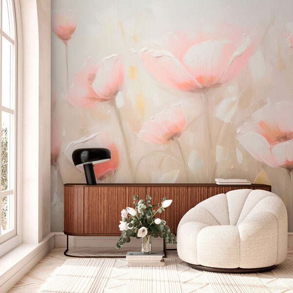 Fototapeta Fototapeta Malba růžových květů (Katalogové číslo: w03306)