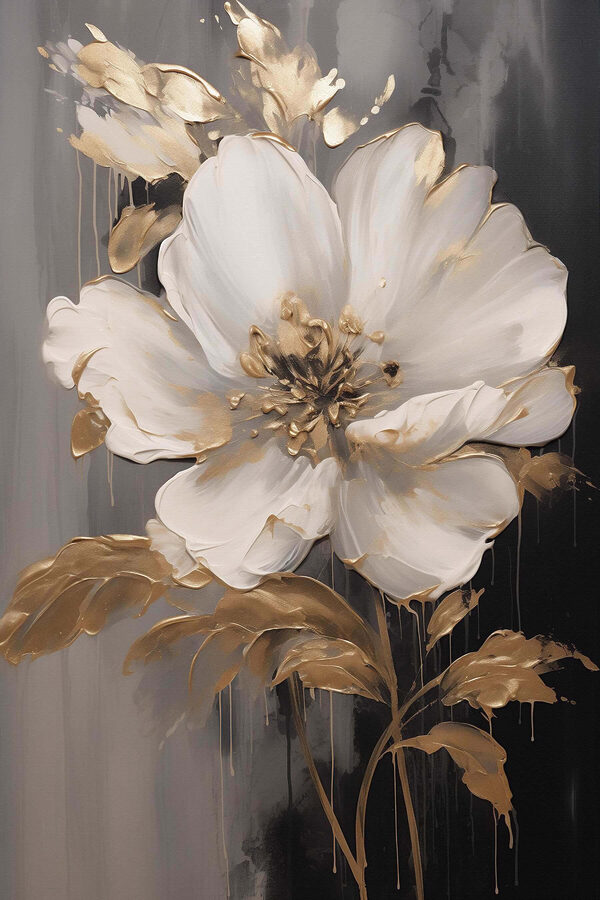 Elegant flower on a dark canvas Elegant flower on a dark canvas