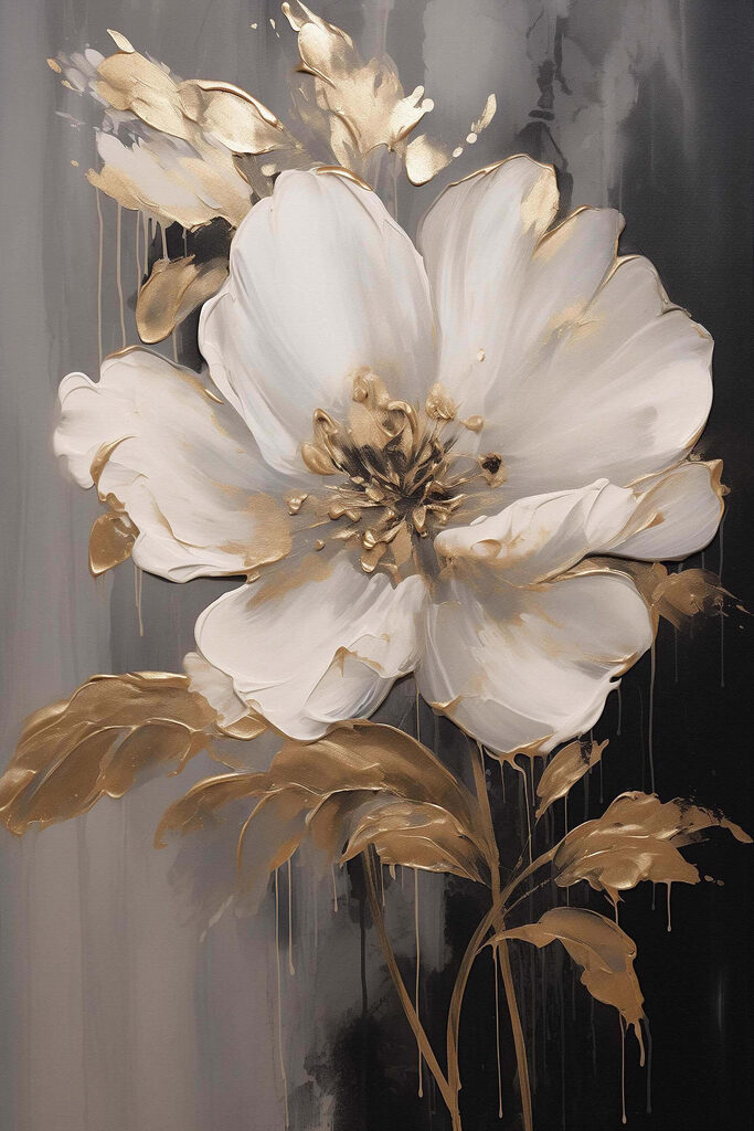 Elegant flower on a dark canvas Elegant flower on a dark canvas