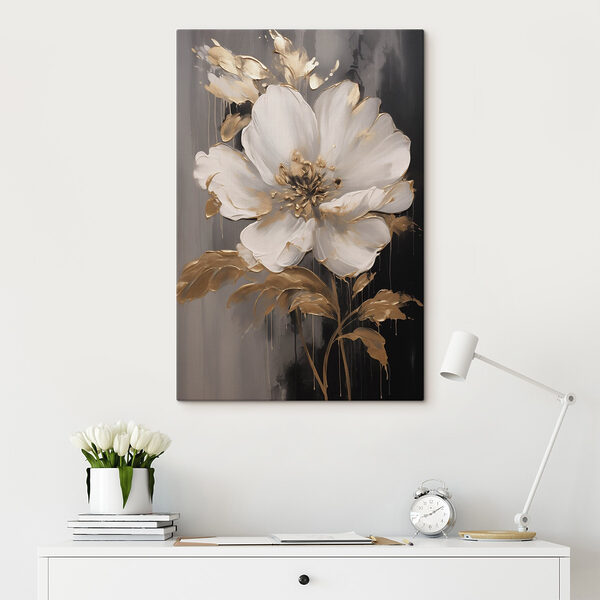 Elegant flower on a dark canvas Elegant flower on a dark canvas