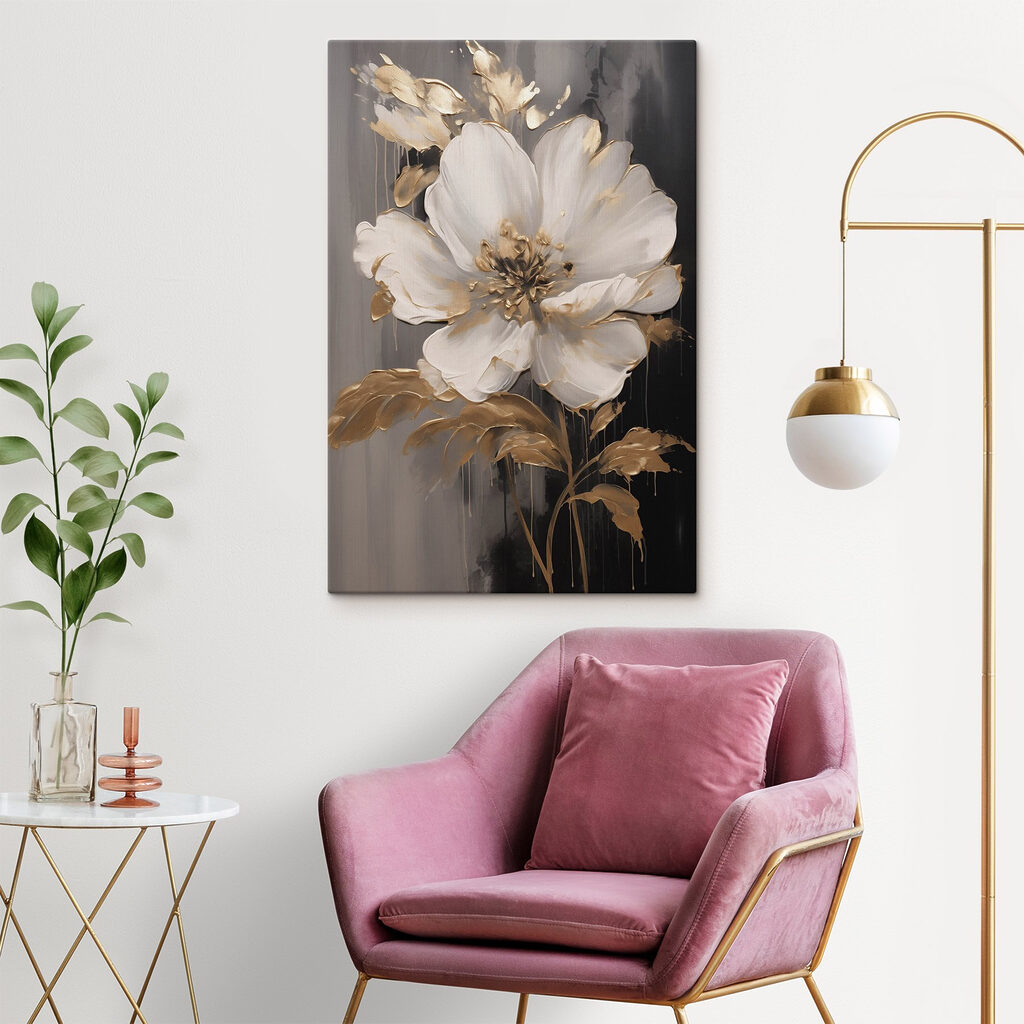Elegant flower on a dark canvas Elegant flower on a dark canvas
