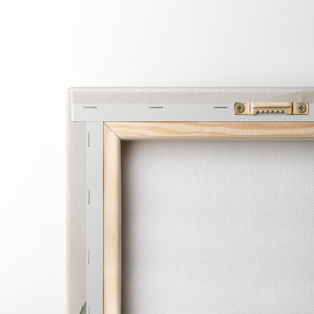 Painting of leaves on a white background