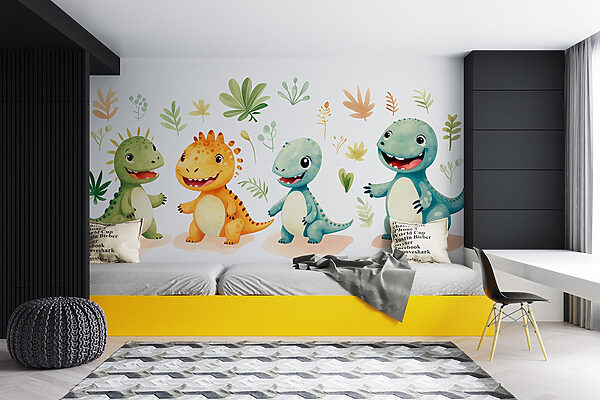 Skupina kreslených dinosaurů Skupina kreslených dinosaurů