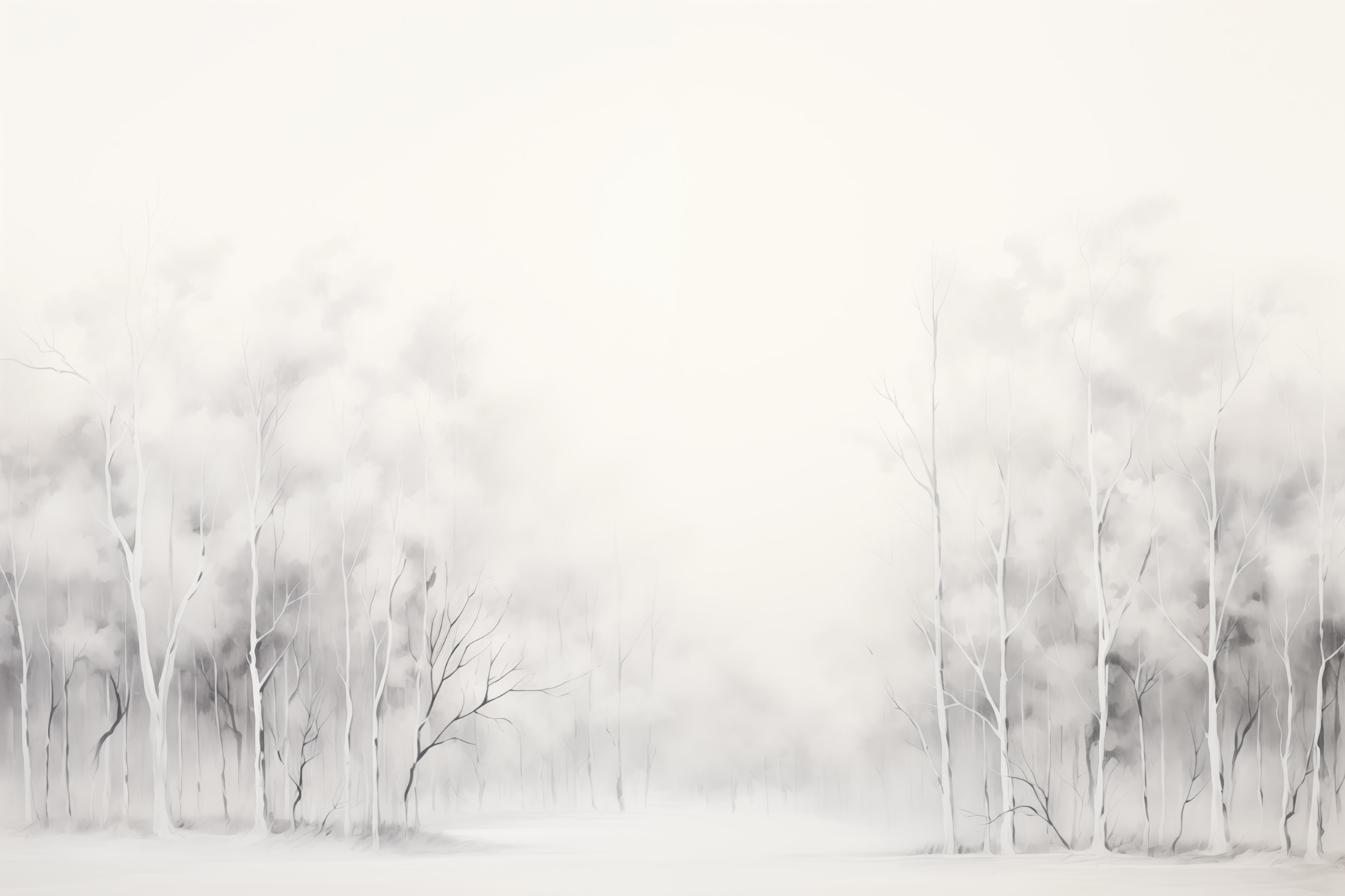 Group of trees in a snowy forest Group of trees in a snowy forest