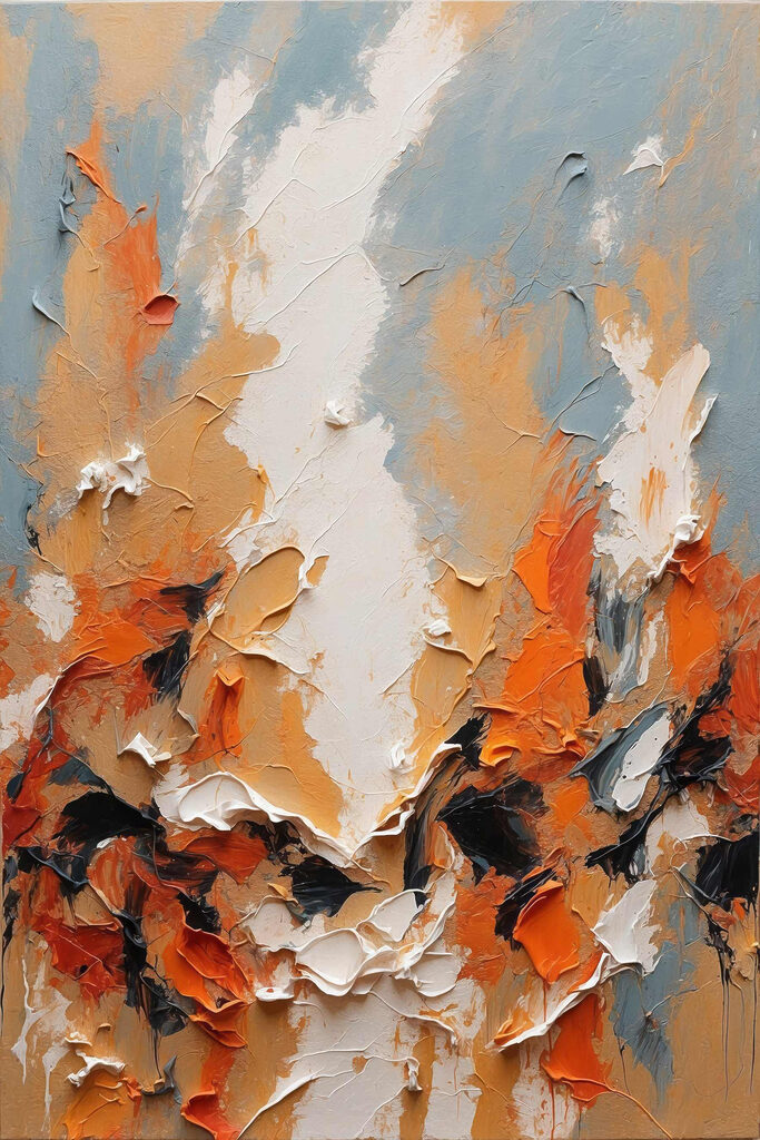 Vibrant colors in abstract expression