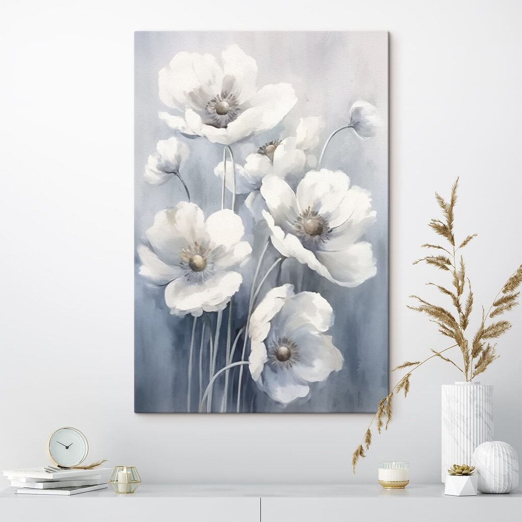 Painting of white flowers