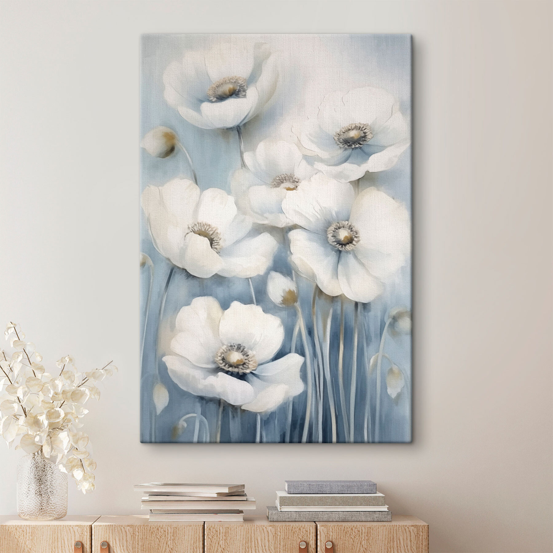 Painting of white flowers
