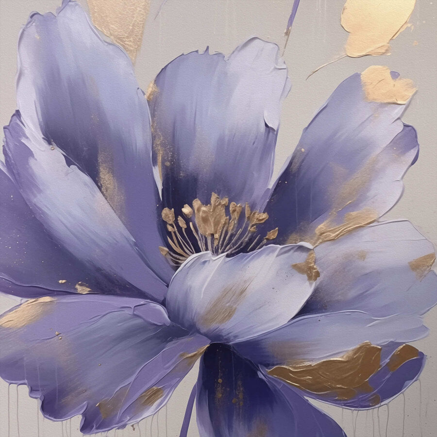 Painting of a purple flower Painting of a purple flower