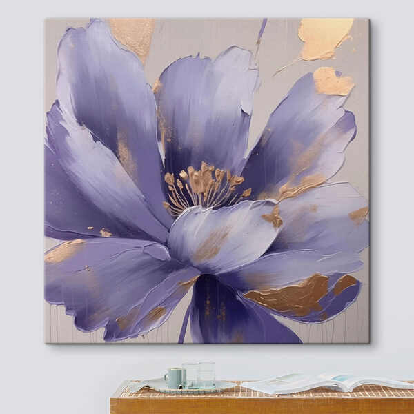 Painting of a purple flower Painting of a purple flower