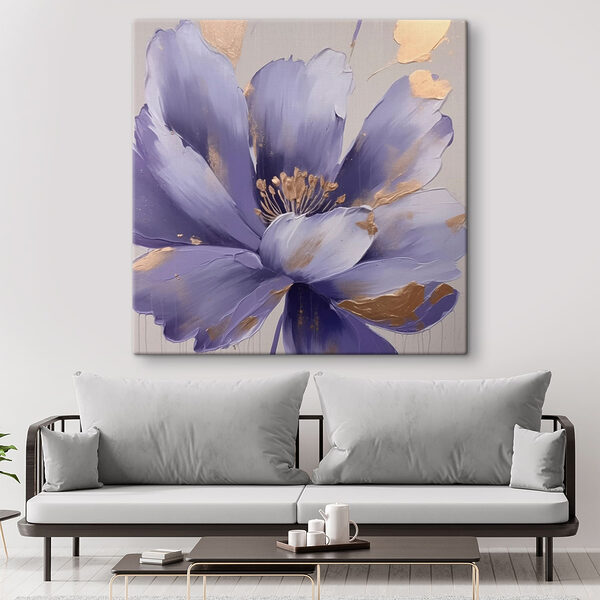 Painting of a purple flower Painting of a purple flower