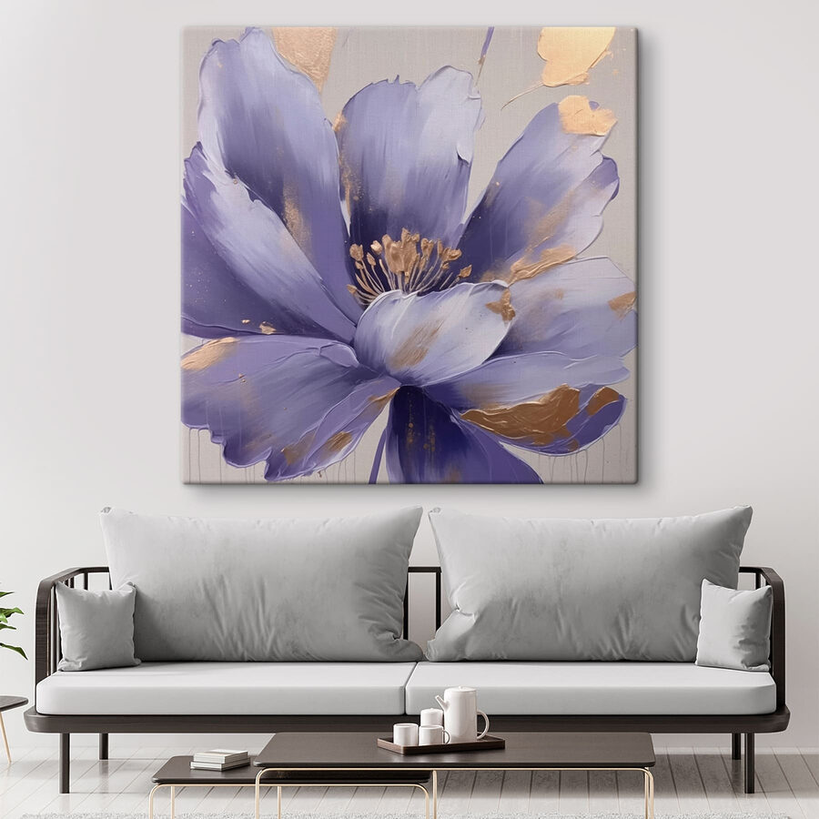 Painting of a purple flower Painting of a purple flower