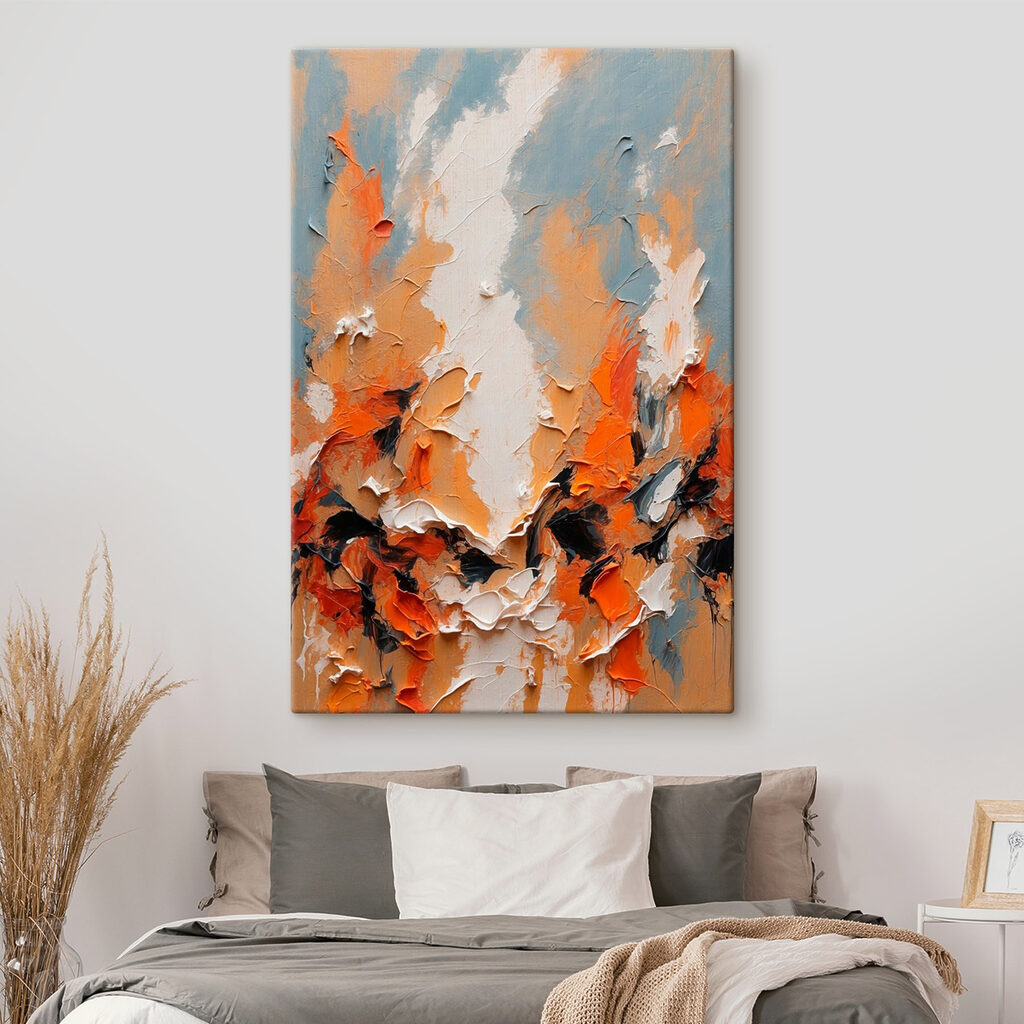 Vibrant colors in abstract expression