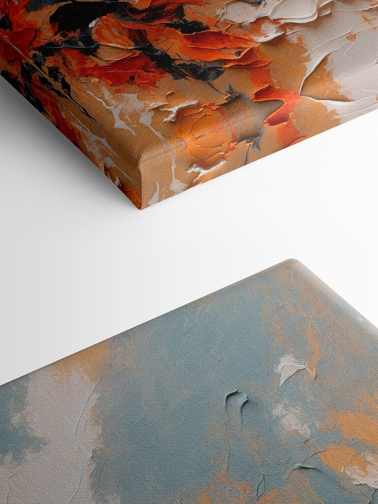 Vibrant colors in abstract expression