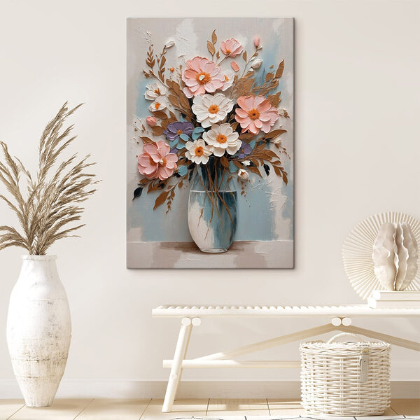Painting of flowers in a vase Painting of flowers in a vase