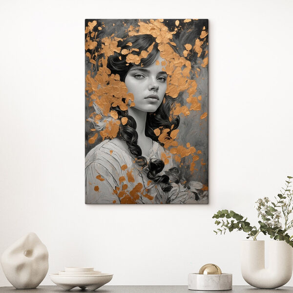 Portrait with artistic textures Portrait with artistic textures