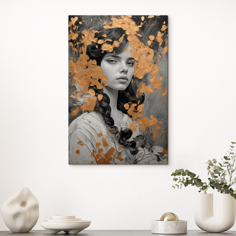 Portrait with artistic textures Portrait with artistic textures