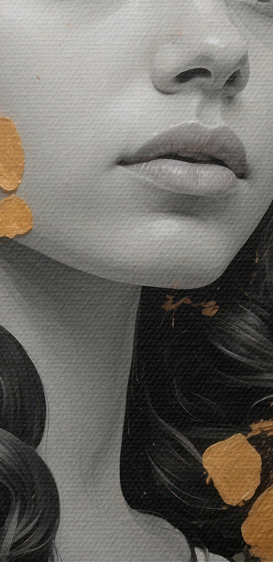 Portrait with artistic textures Portrait with artistic textures