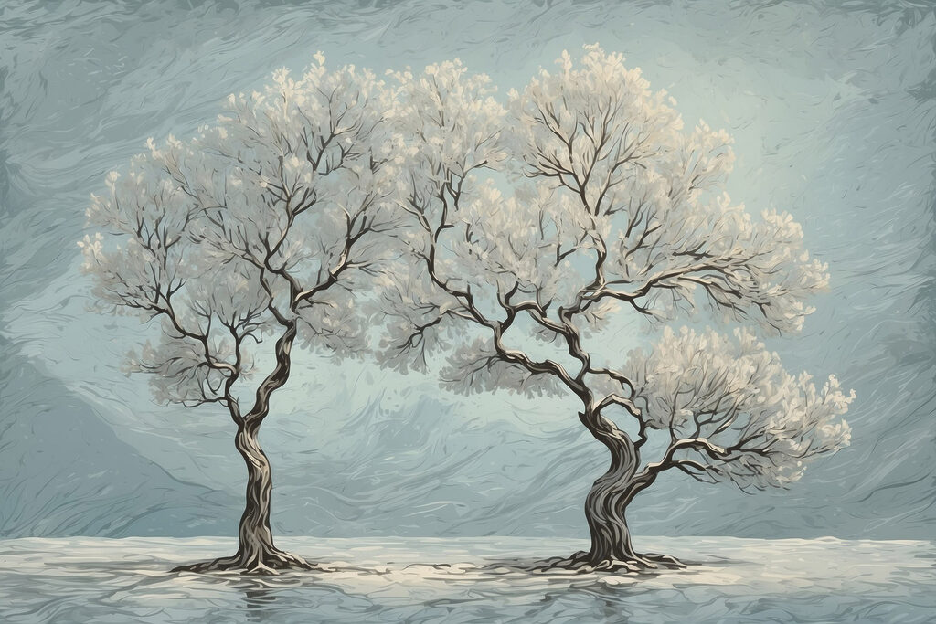 Two trees in the water