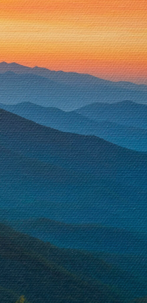 Landscape of mountains and trees Landscape of mountains and trees