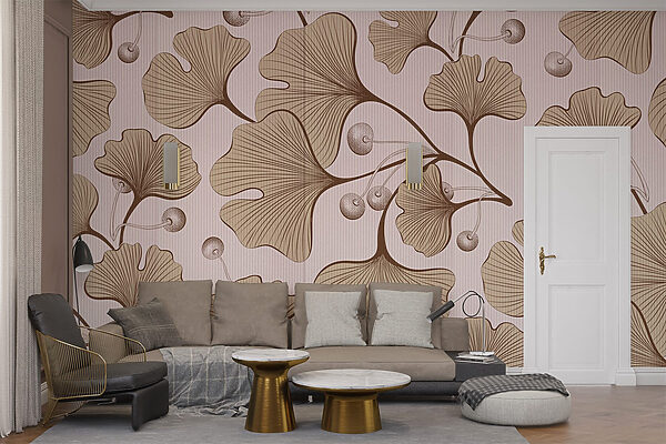 Elegantní botanický vzor v jemných tónech. Elegantní botanický vzor v jemných tónech.
