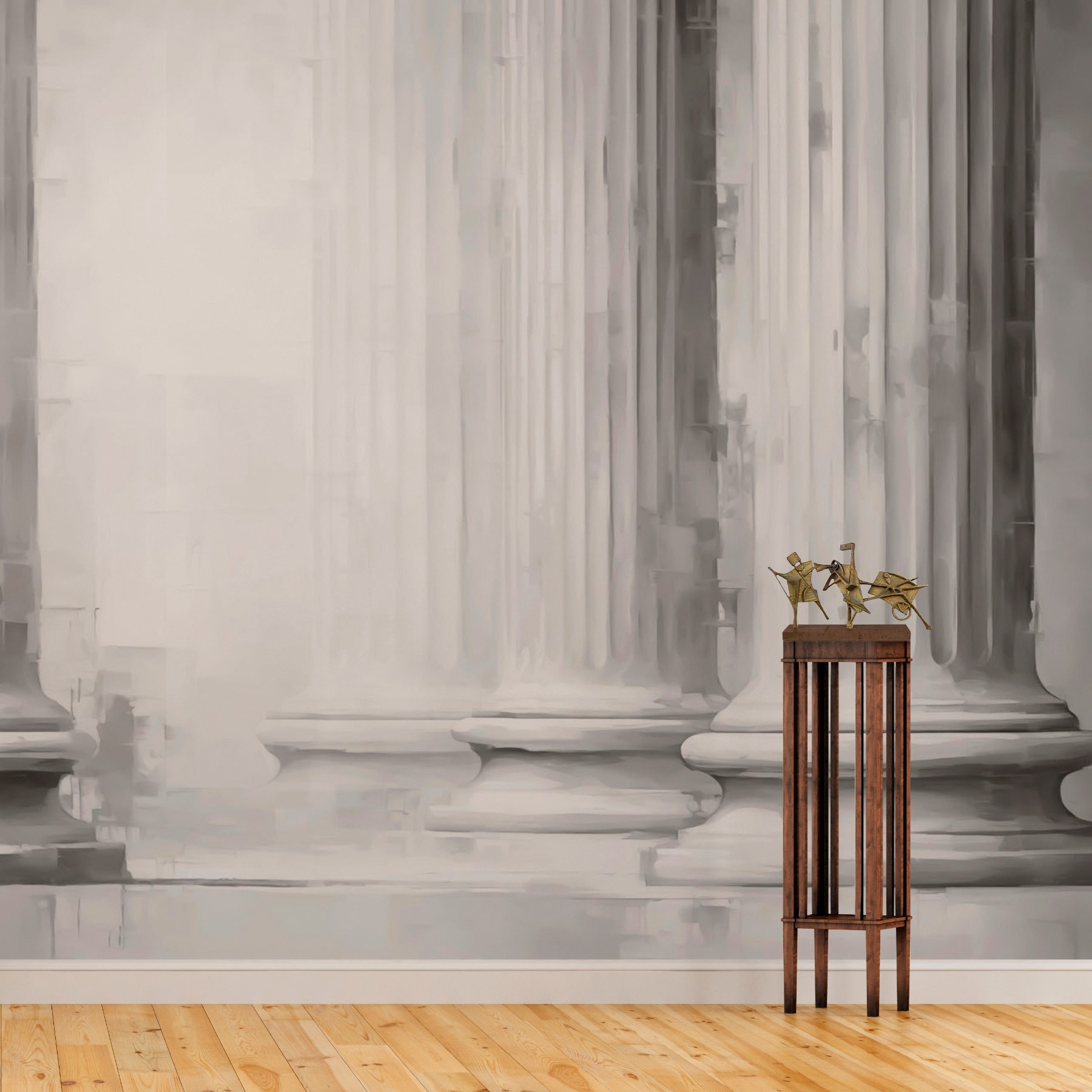 Group of pillars with columns Group of pillars with columns