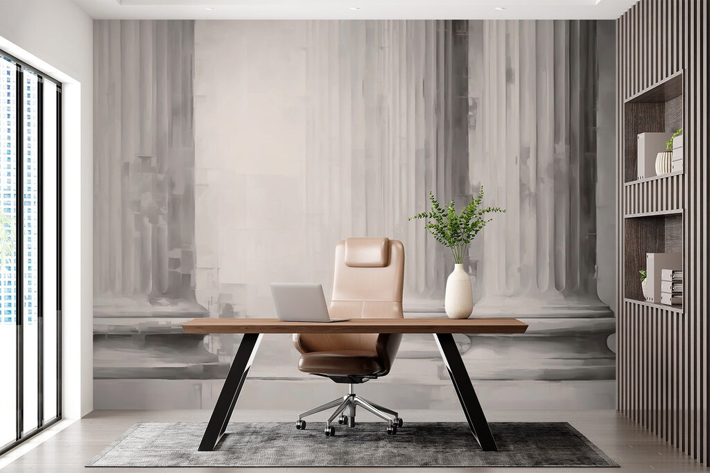 Group of pillars with columns Group of pillars with columns