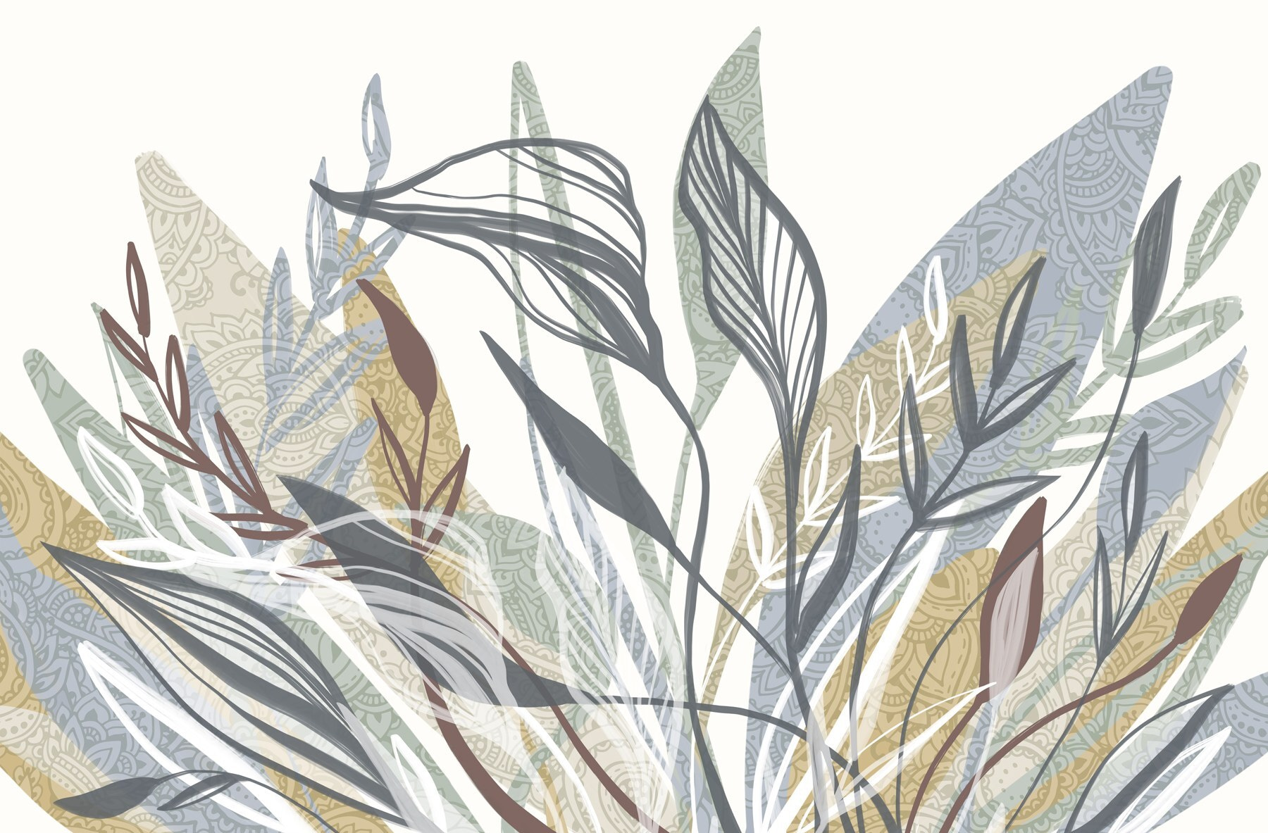 Elegant foliage with intricate patterns
