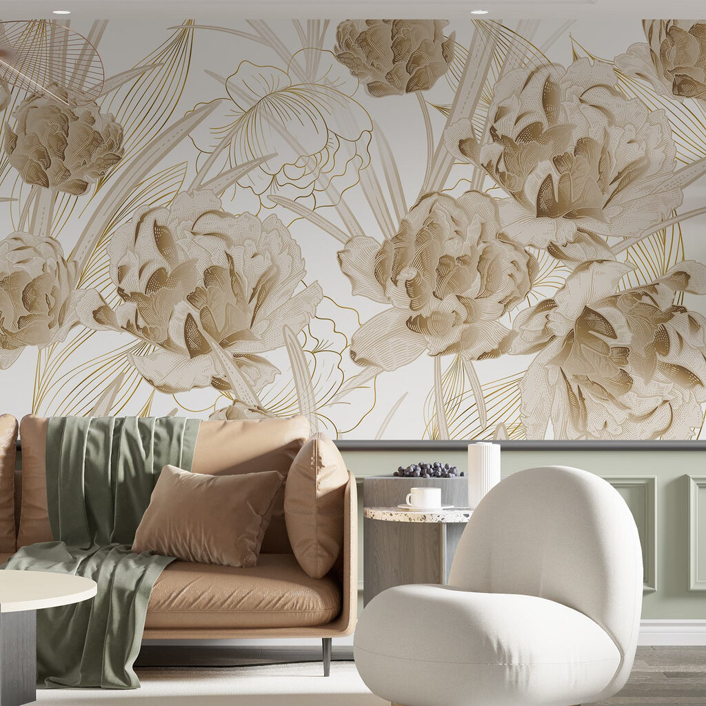 Elegant floral design in muted tones