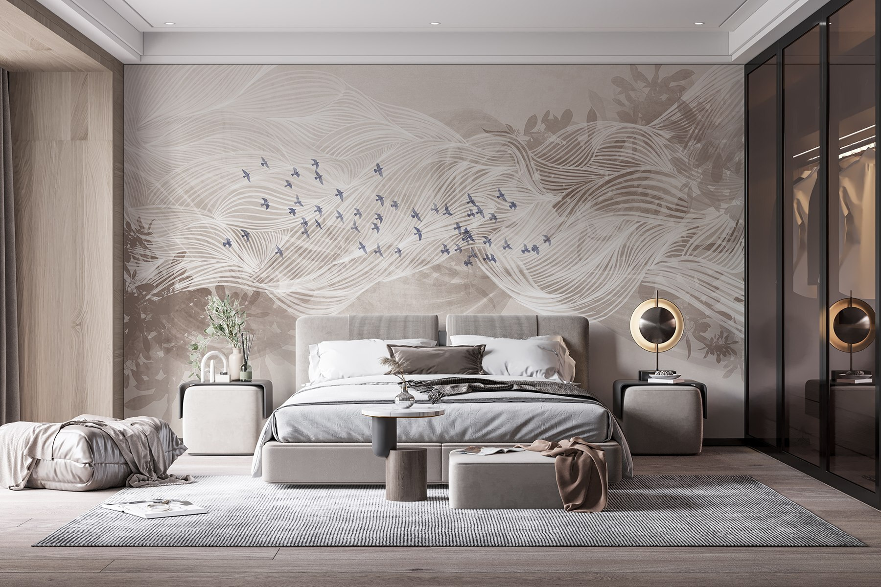 White and blue birds flying in the sky White and blue birds flying in the sky