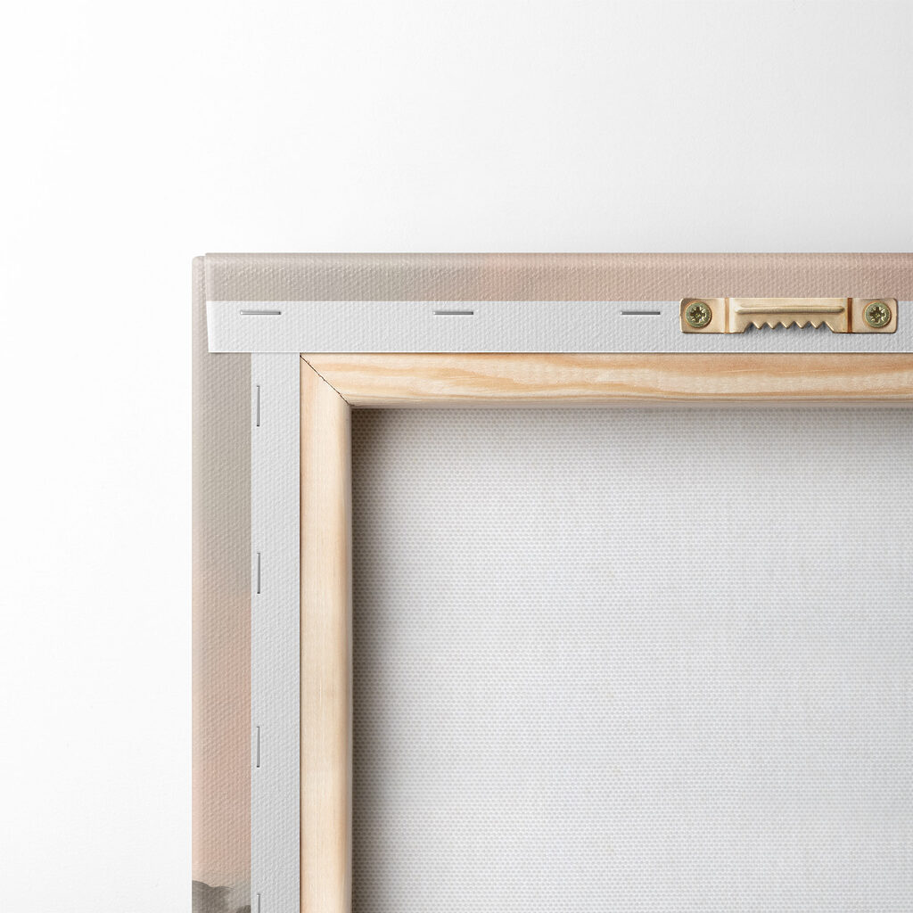 Painting of a river running through a field