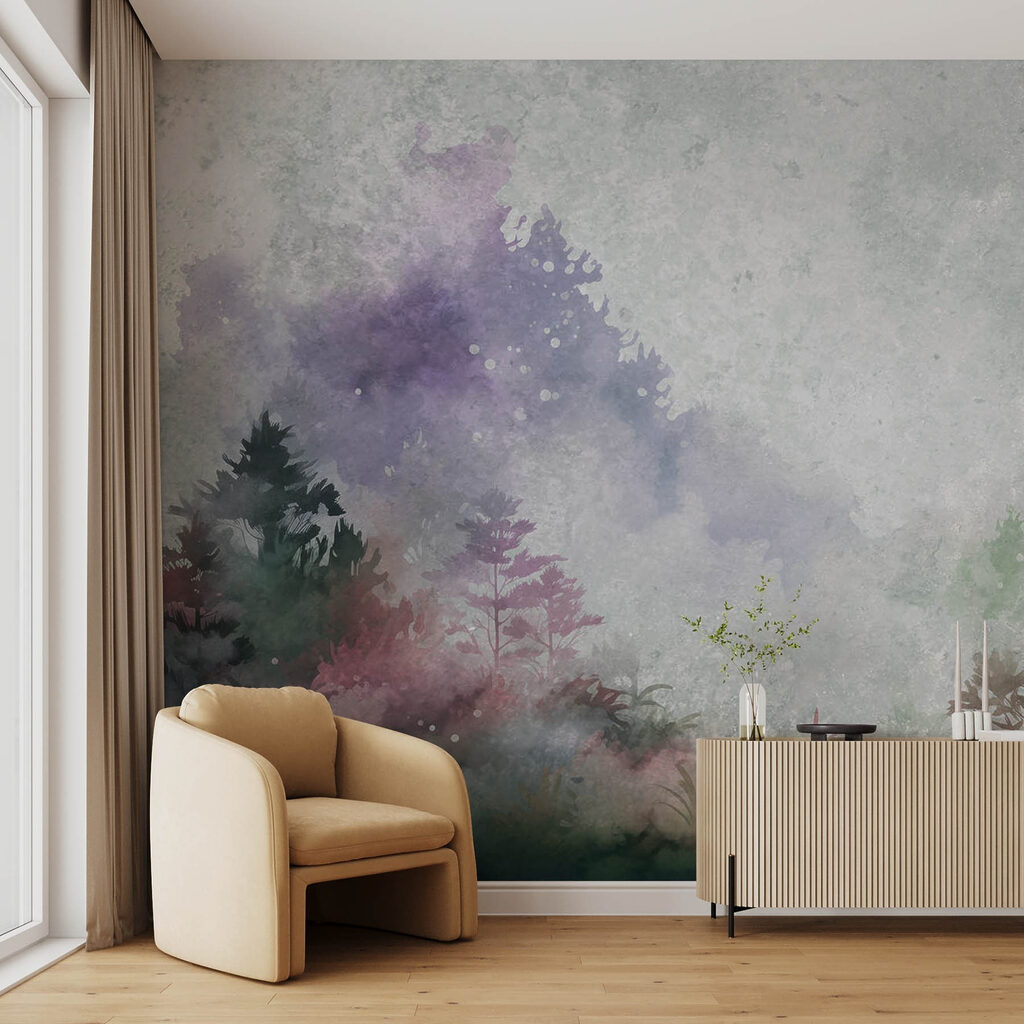 Painting of trees and plants