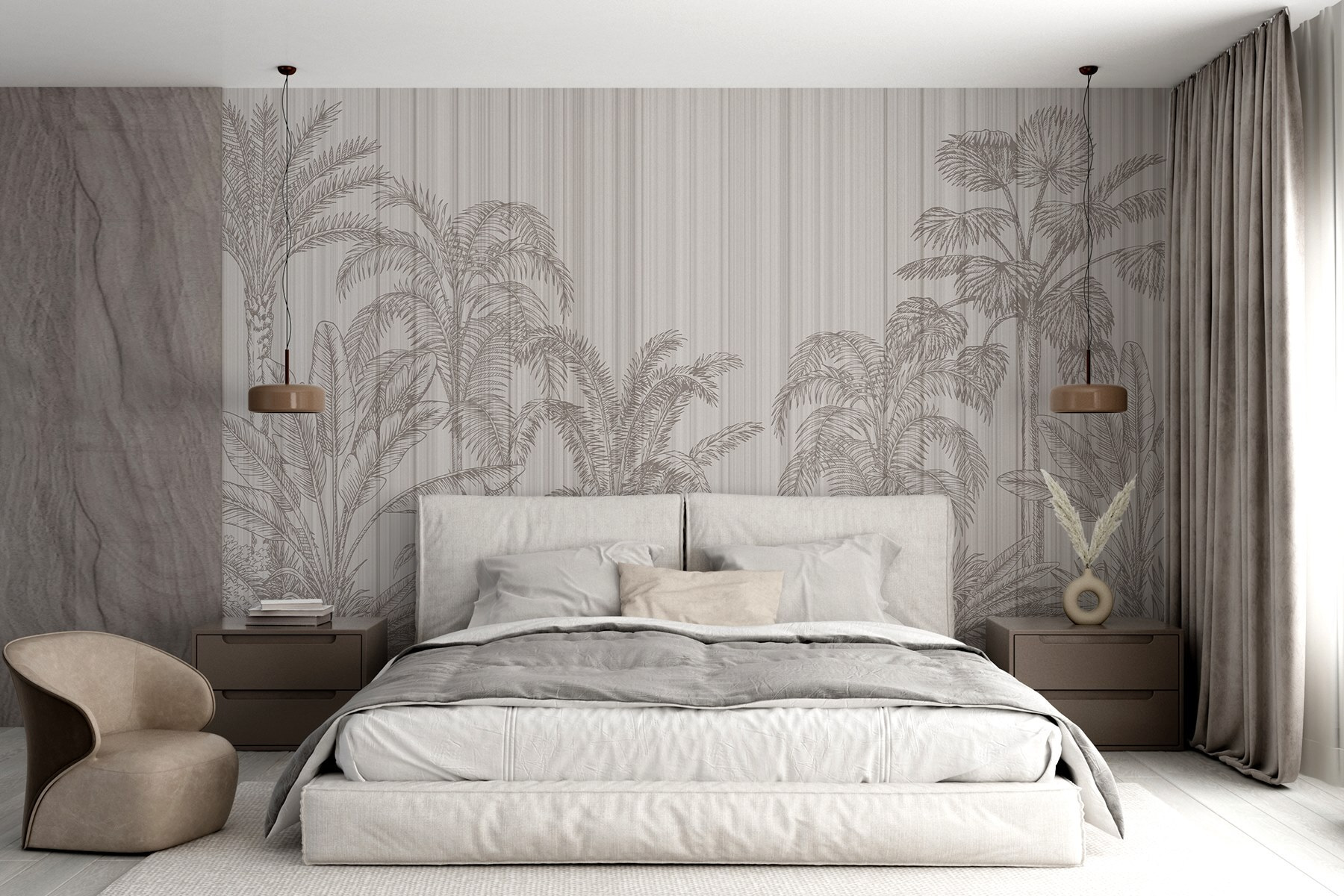 Tropical foliage in muted tones Tropical foliage in muted tones