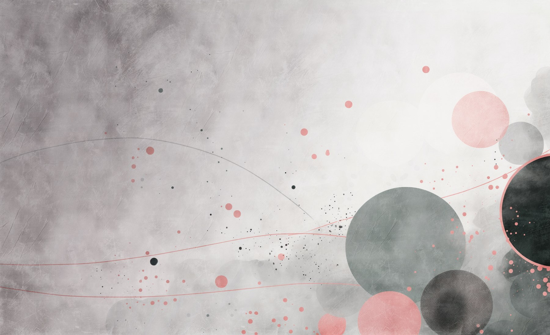 Grey and pink circles and lines